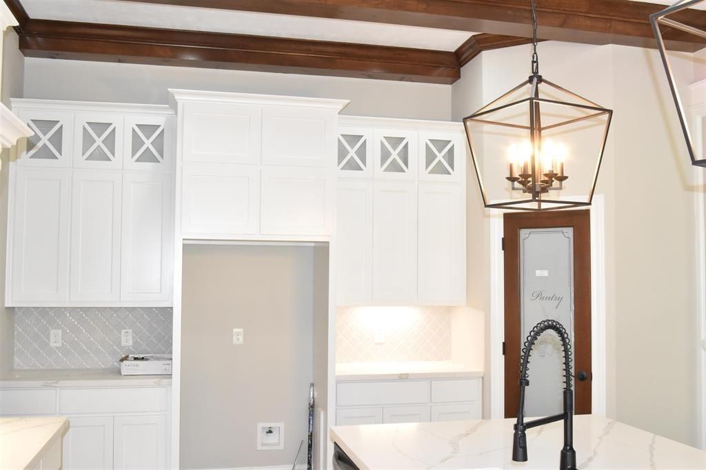 Interior, Kitchen, Pendant Lights, Wooden Beams