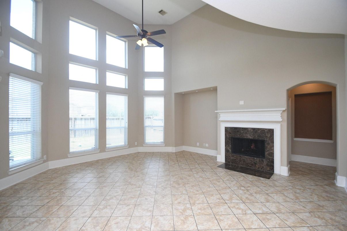 Empty room, Fireplace, Interior