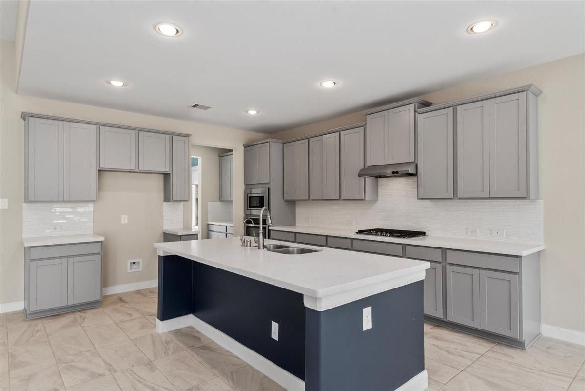 Interior, Kitchen, Marble, Recessed Lighting