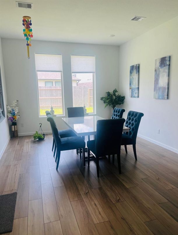 Dining room, Interior, Wood Texture Flooring