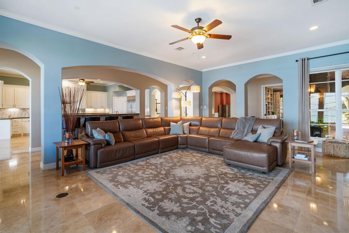 Interior, Kitchen, Living room, Recessed Lighting