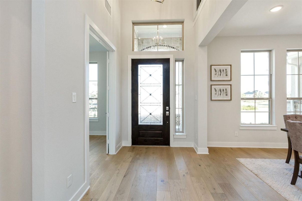 Chandelier, Interior, Recessed Lighting, Wood Texture Flooring