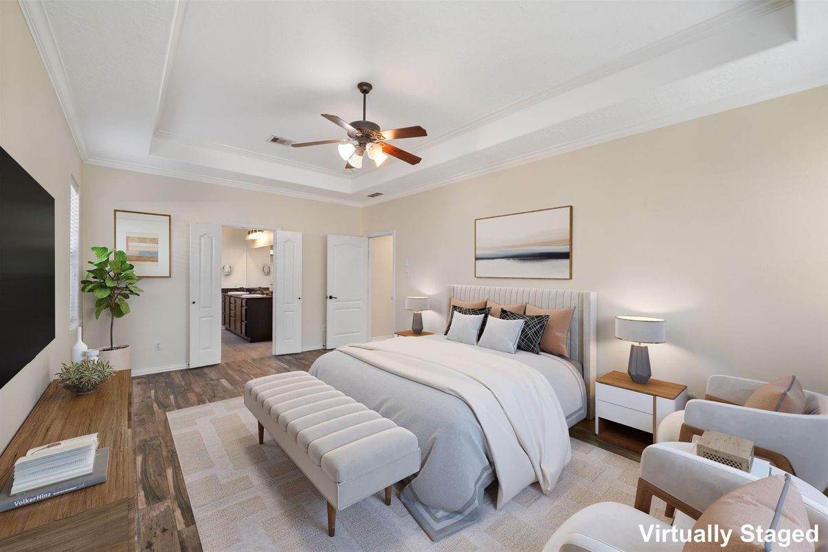Bedroom, Interior, Wood Texture Flooring