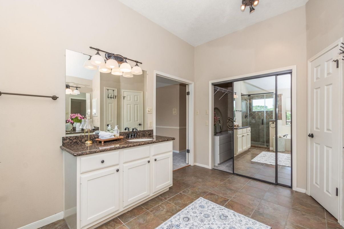 Bathroom, Dual Sink Vanities, Glass Shower, Interior
