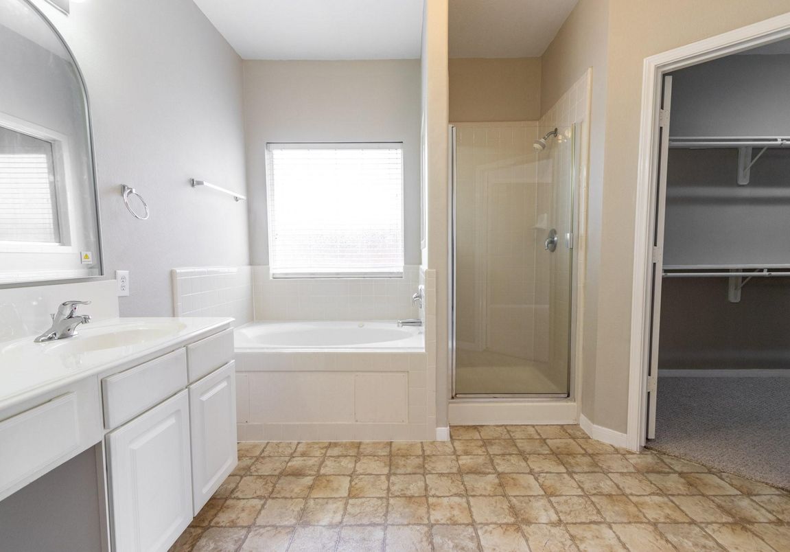 Bathroom, Dual Sink Vanities, Glass Shower, Interior