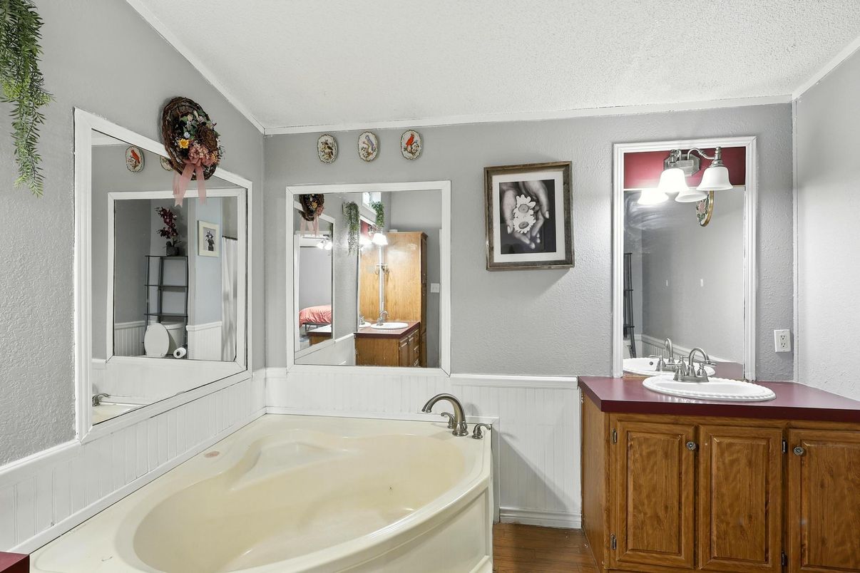 Bathroom, Interior, Wood Texture Flooring