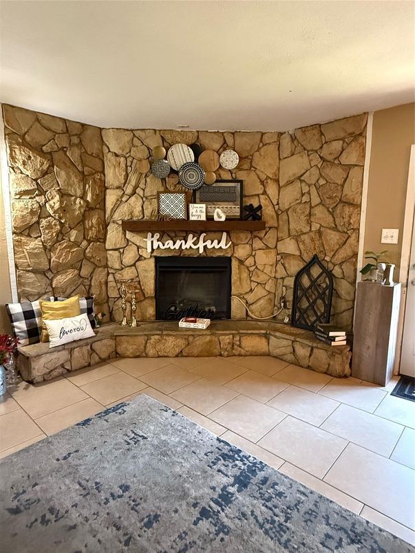 Fireplace, Interior, Stone Walls