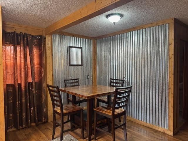 Dining room, Interior, Wooden Beams, Wood Texture Flooring