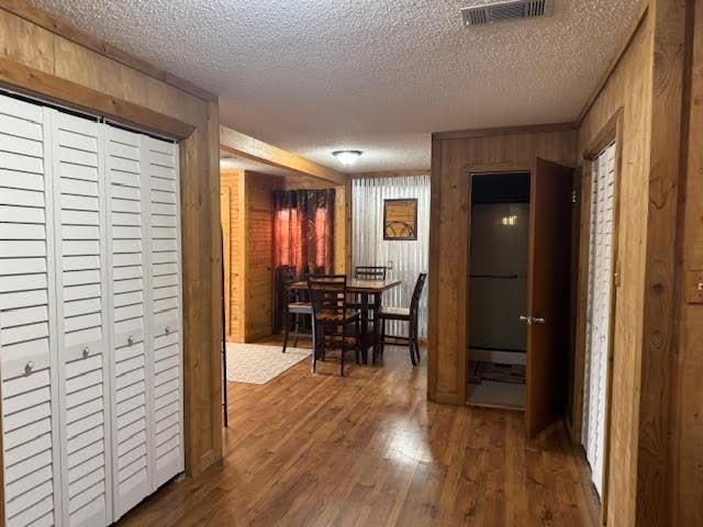 Dining room, Interior, Stone Walls, Wood Texture Flooring, Wooden Walls