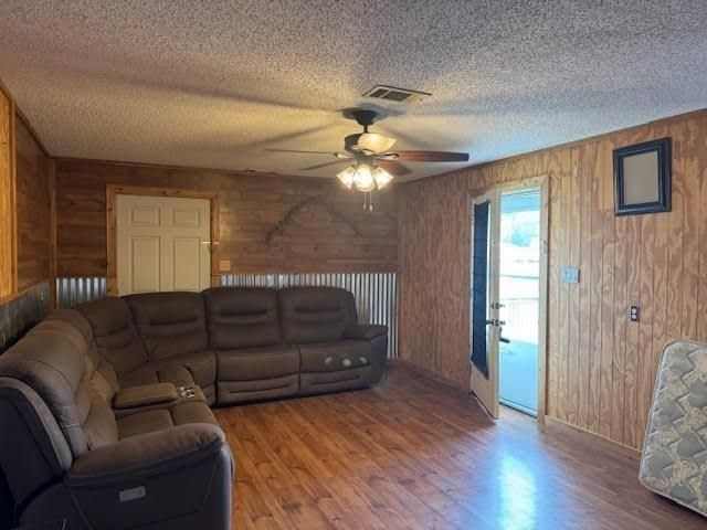 Home Theatre Room, Interior, Living room, Wood Texture Flooring, Wooden Walls