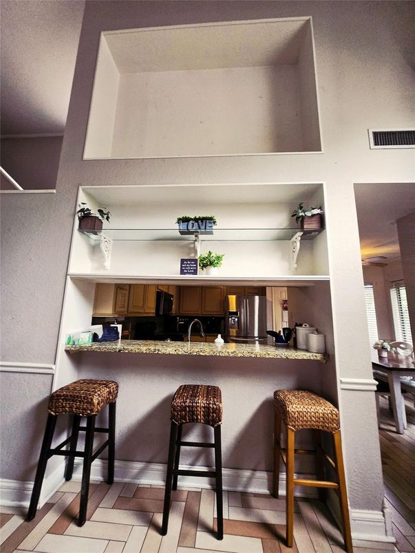 Interior, Kitchen, Wood Texture Flooring