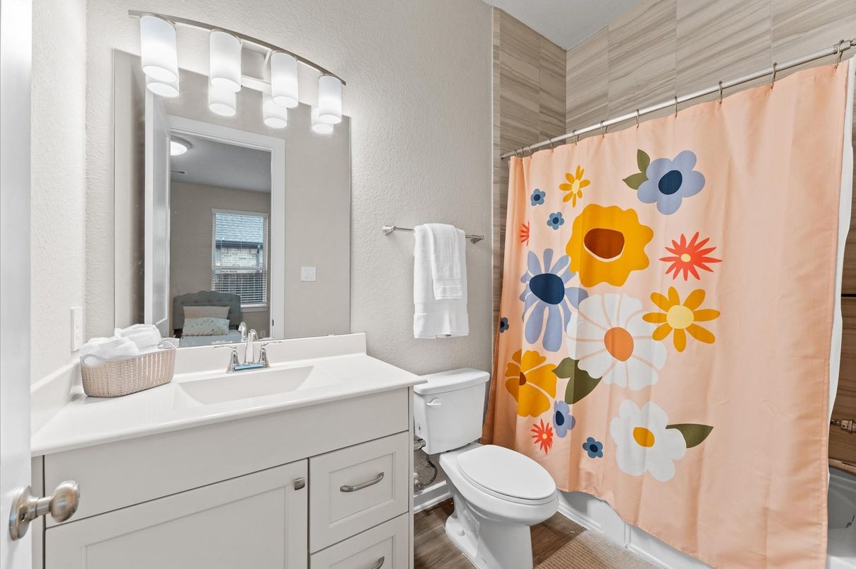 Bathroom, Interior, Wood Texture Flooring