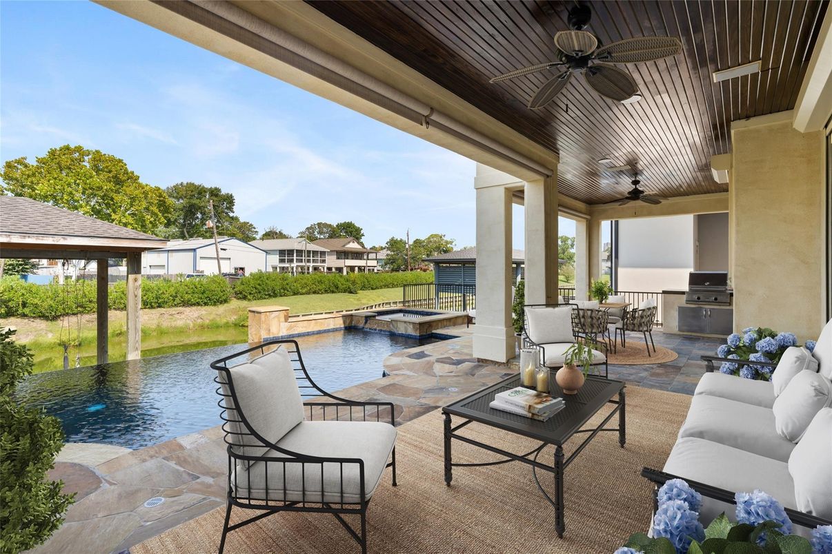 Exterior, Outdoor Kitchen, Pool, Water