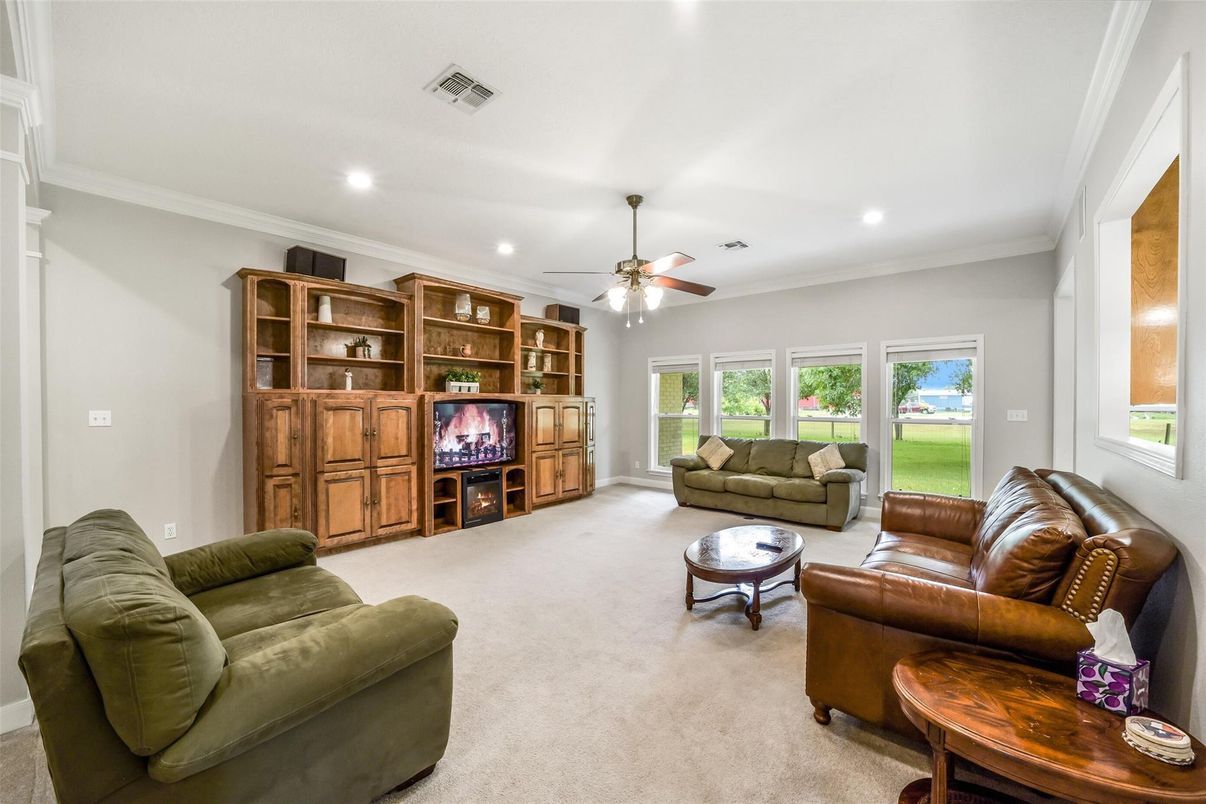 Fireplace, Interior, Living room, Recessed Lighting