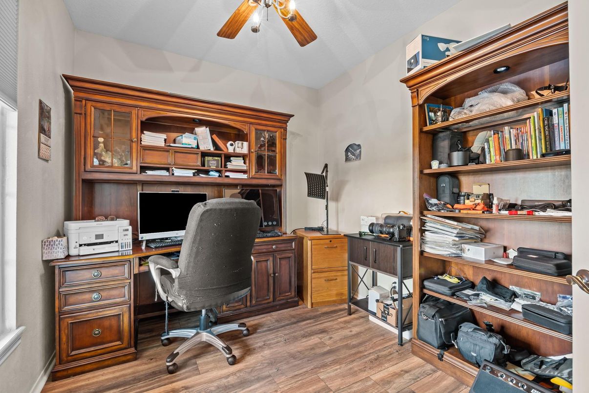Home Office, Interior, Wood Texture Flooring
