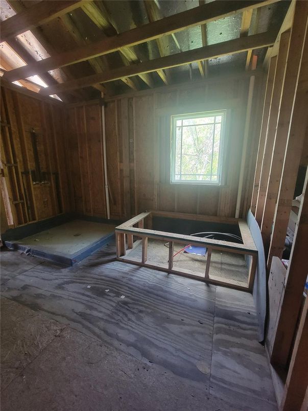 Empty room, Interior, Wooden Beams, Wooden Walls