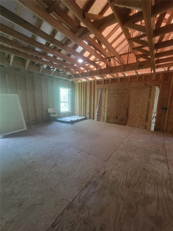 Empty room, Interior, Wooden Beams