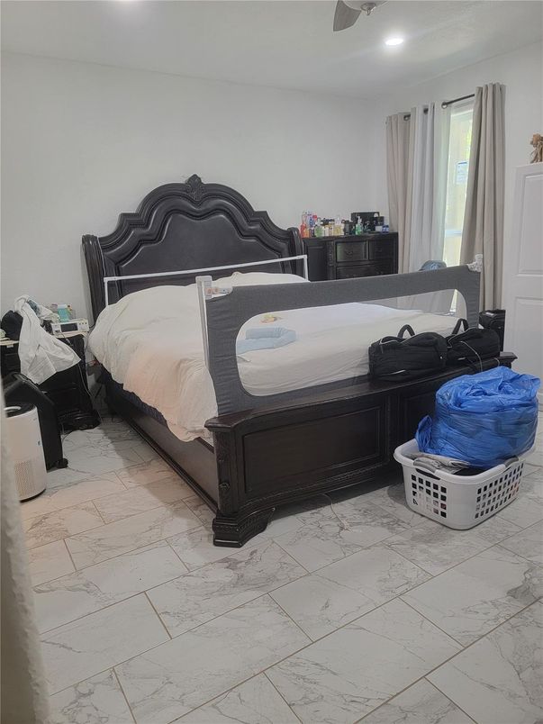 Bedroom, Interior, Marble, Recessed Lighting