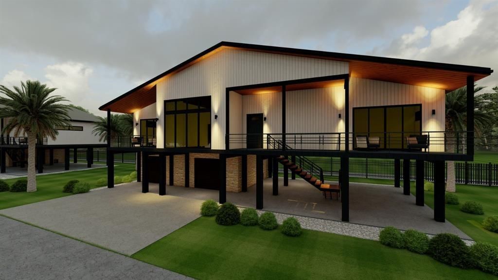 Backyard, Exterior, Facade, Modern