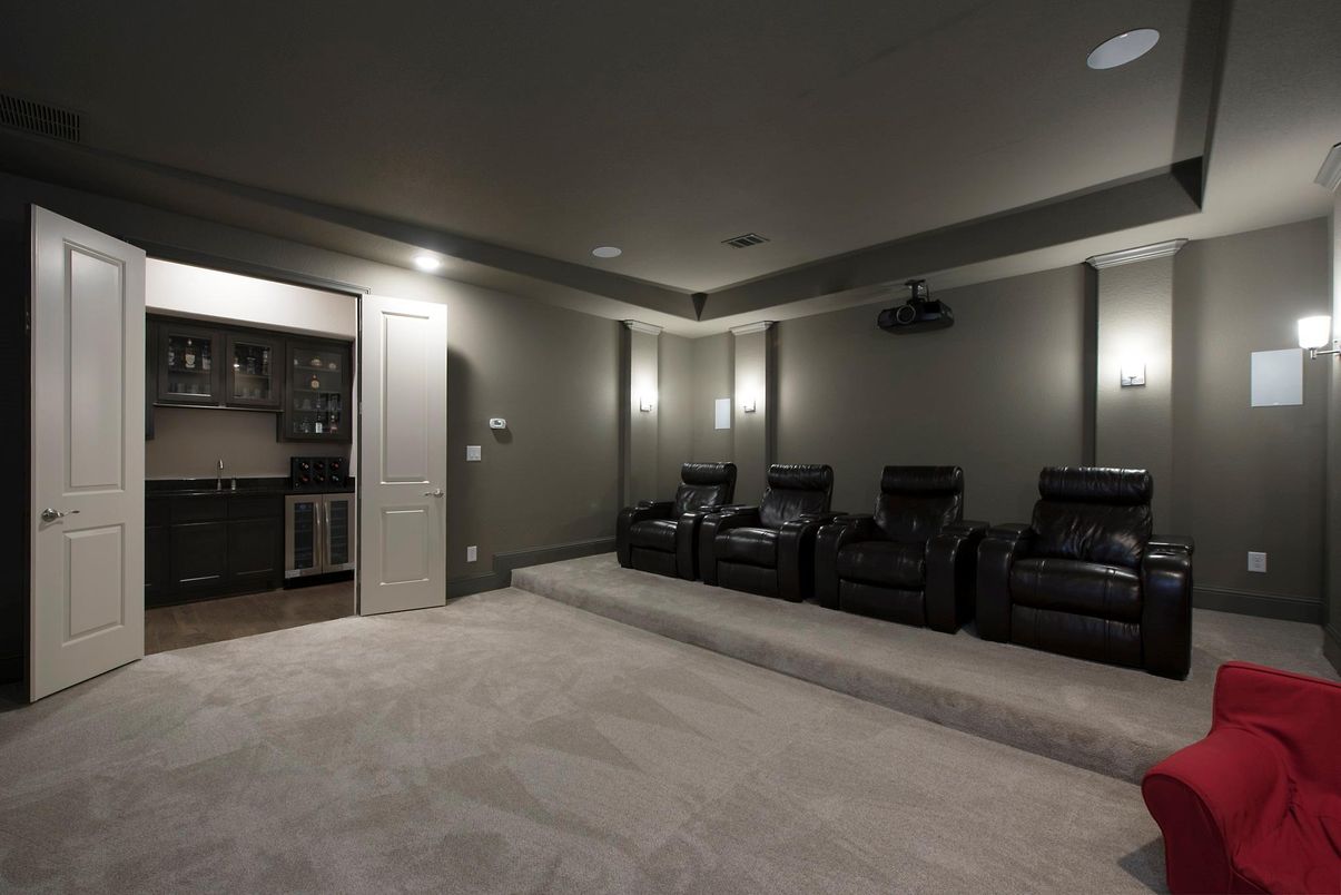 Home Theatre Room, Interior, Recessed Lighting, Theatre Room