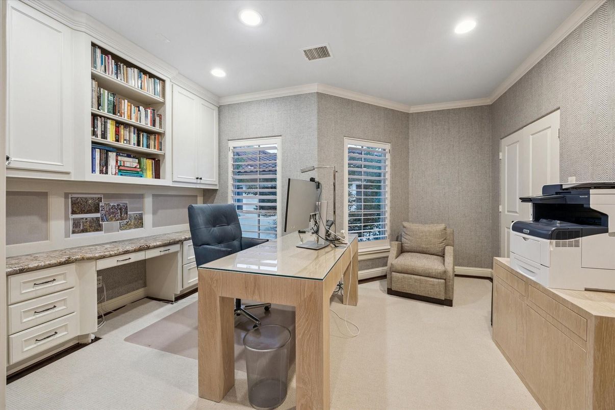 Home Office, Interior, Recessed Lighting