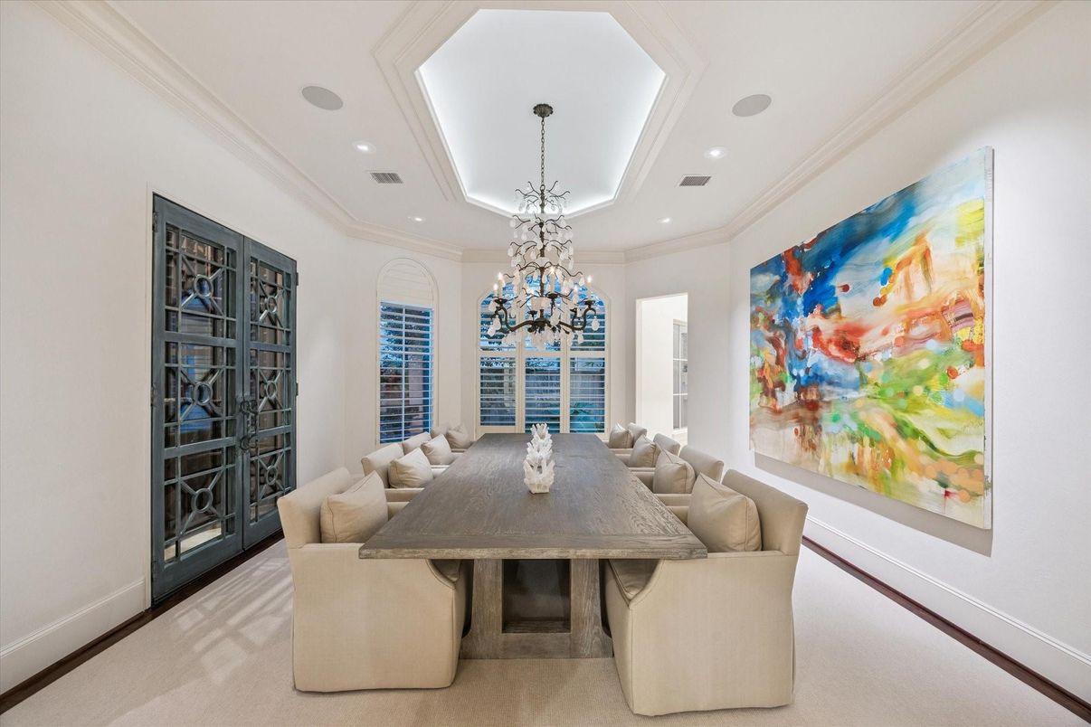 Chandelier, Dining room, Interior, Pendant Lights, Recessed Lighting