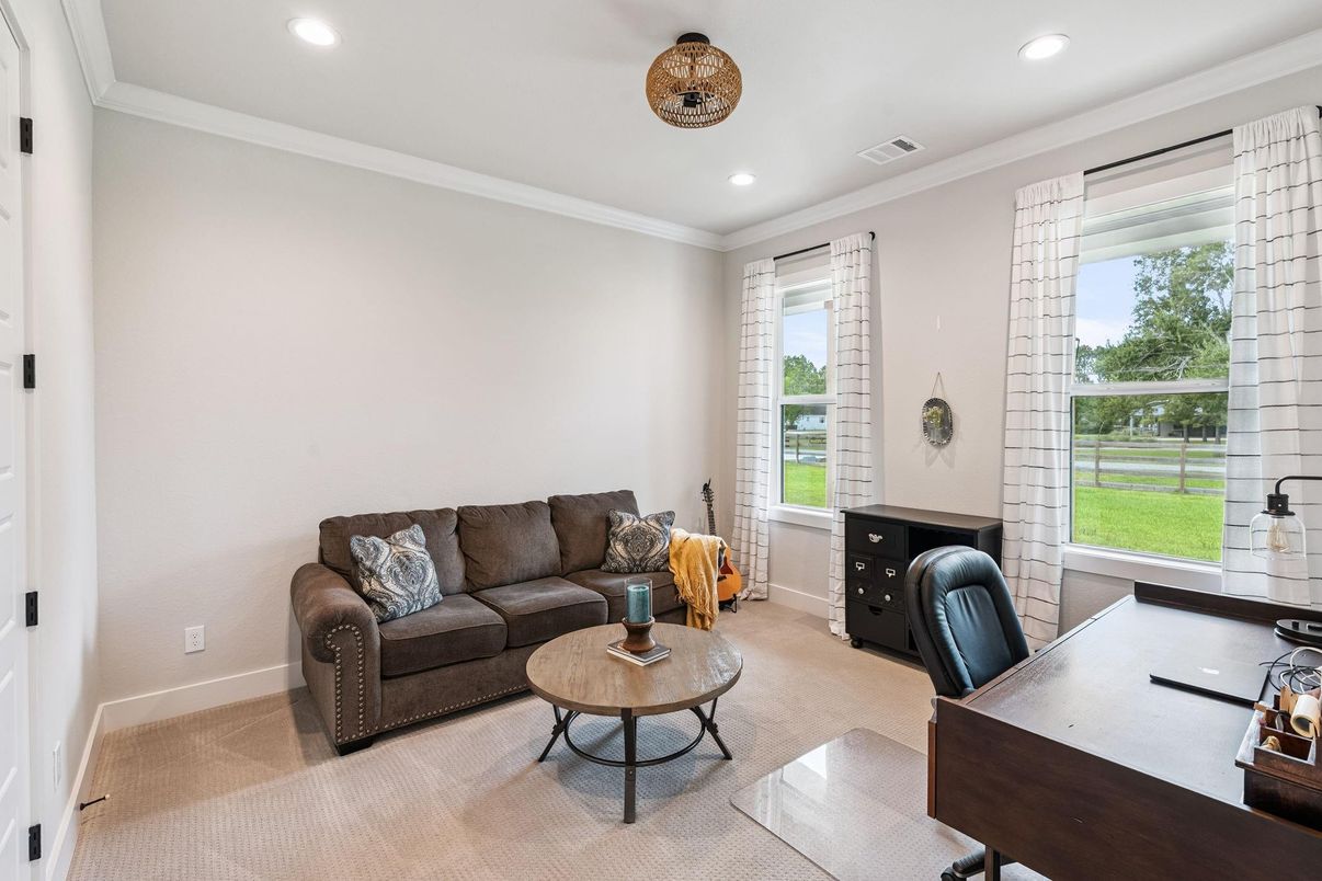 Home Office, Interior, Living room, Recessed Lighting