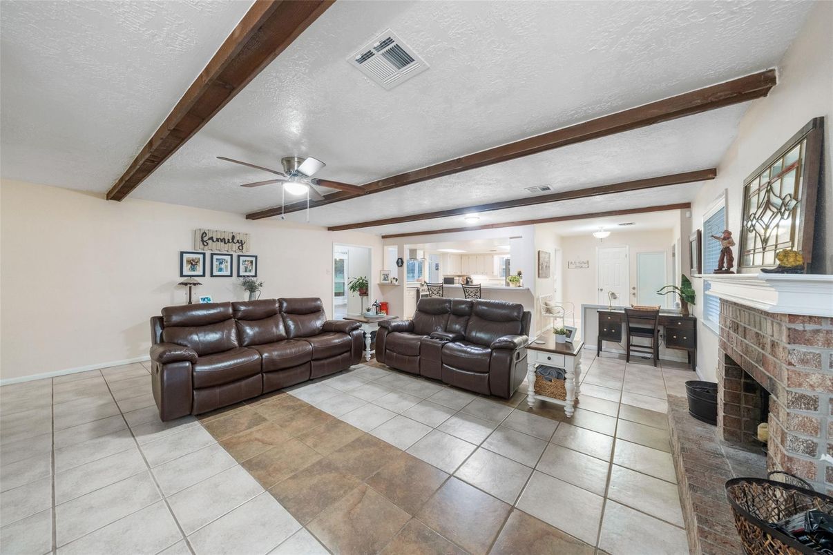 Fireplace, Interior, Living room, Wooden Beams