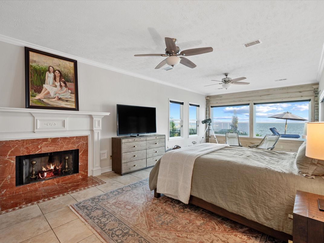 Bedroom, Fireplace, Interior, Water