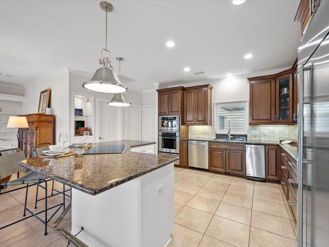 Interior, Kitchen, Pendant Lights, Recessed Lighting, Stainless Steel Appliances