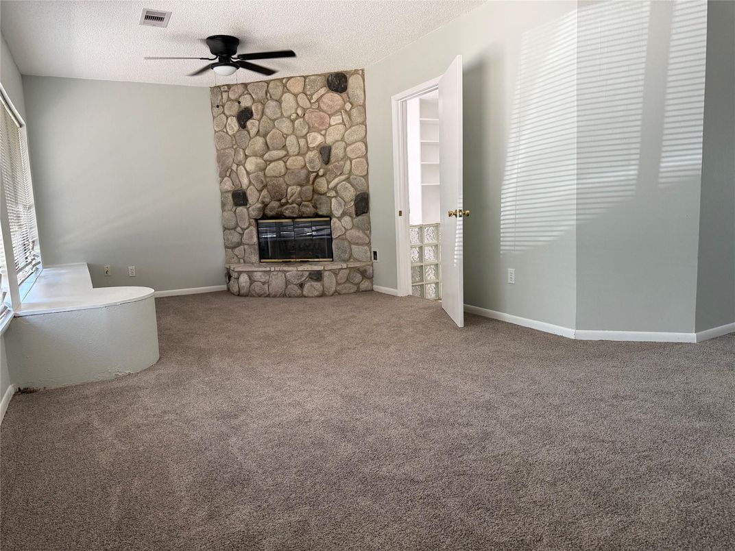 Fireplace, Interior, Stone Walls