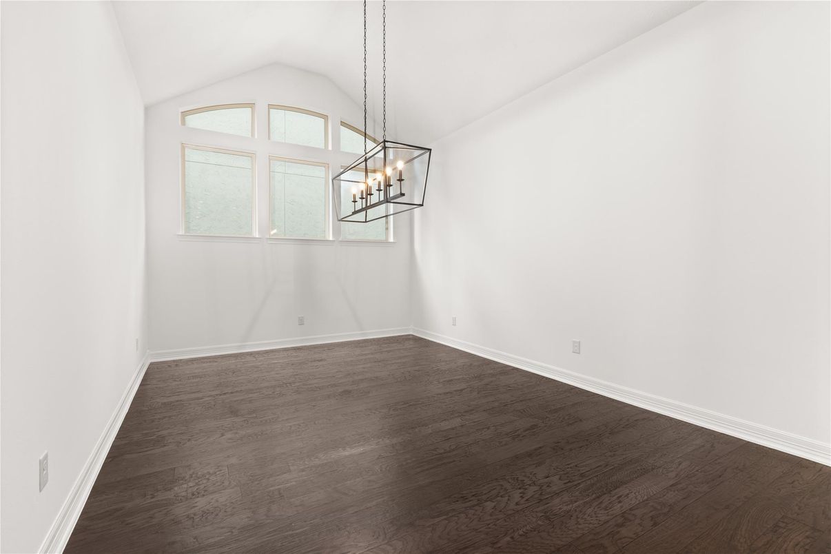Chandelier, Empty room, Interior, Pendant Lights, Wood Texture Flooring