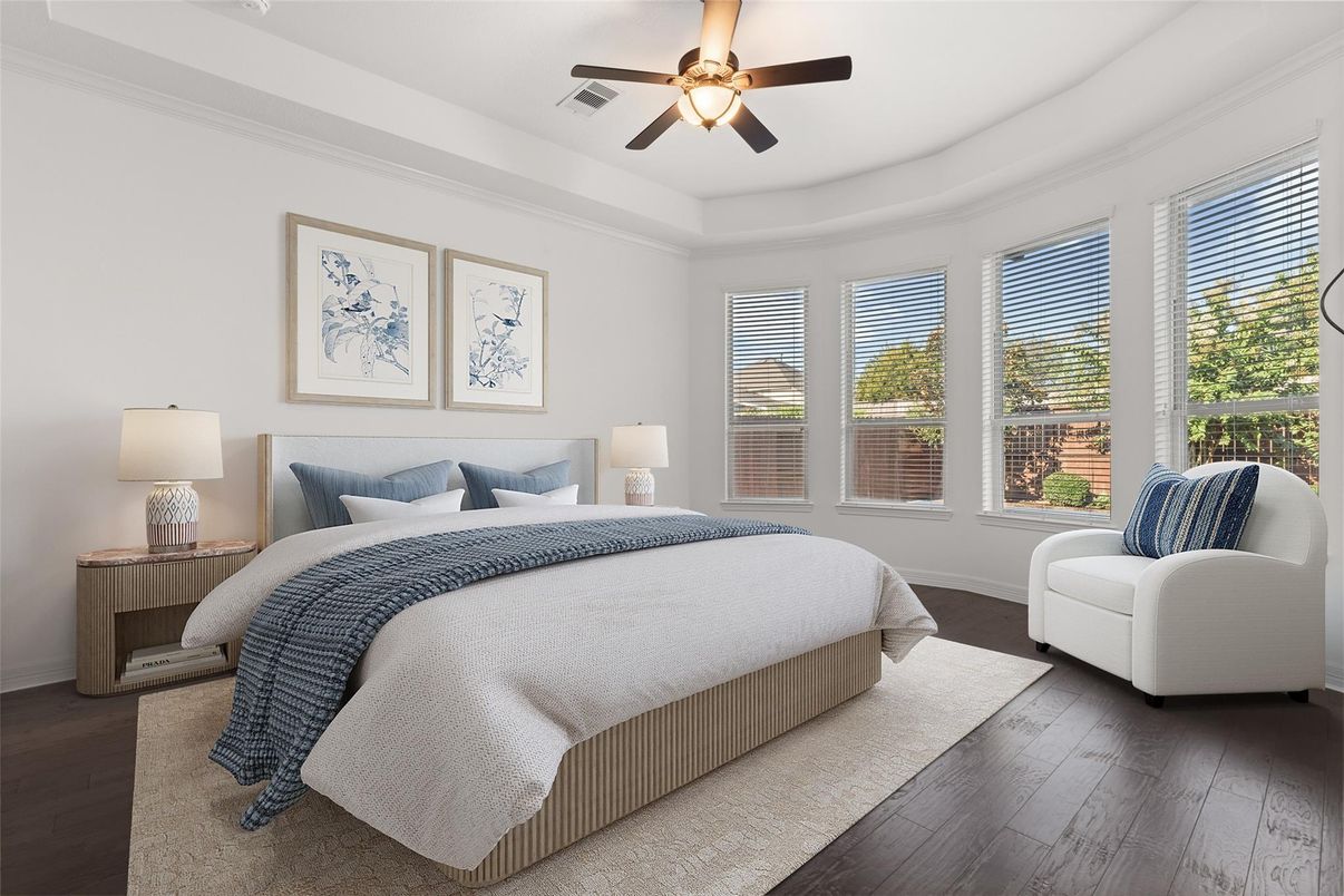 Bedroom, Interior, Wood Texture Flooring