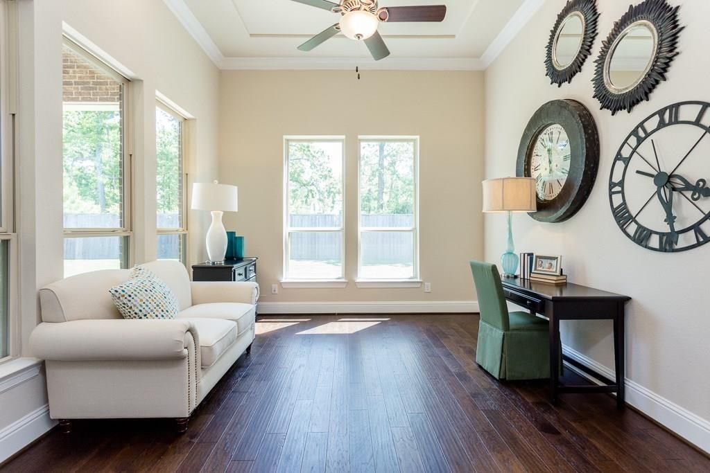 Home Office, Interior, Wood Texture Flooring