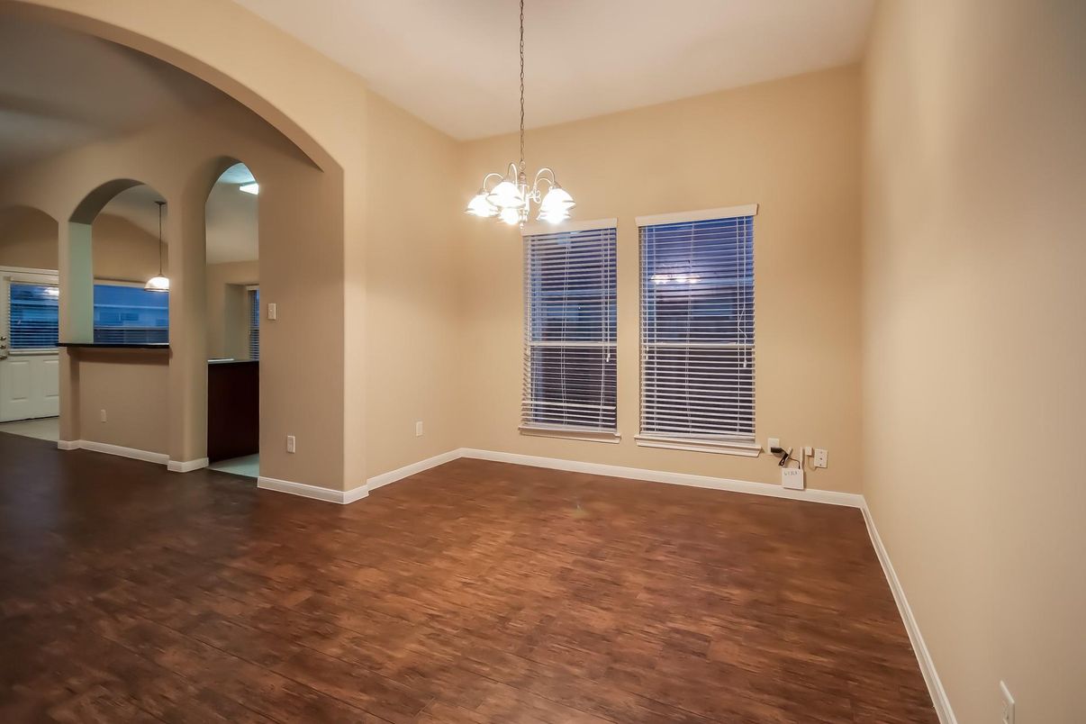 Empty room, Interior, Pendant Lights, Wood Texture Flooring