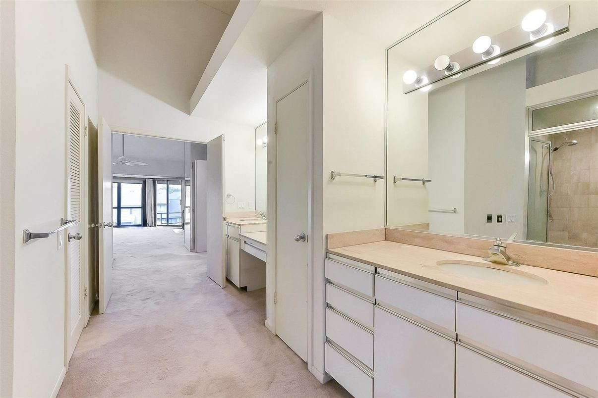Bathroom, Dual Sink Vanities, Glass Shower, Interior