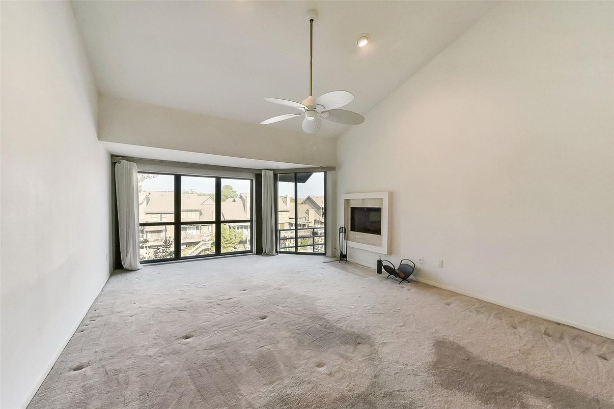 Empty room, Fireplace, Interior