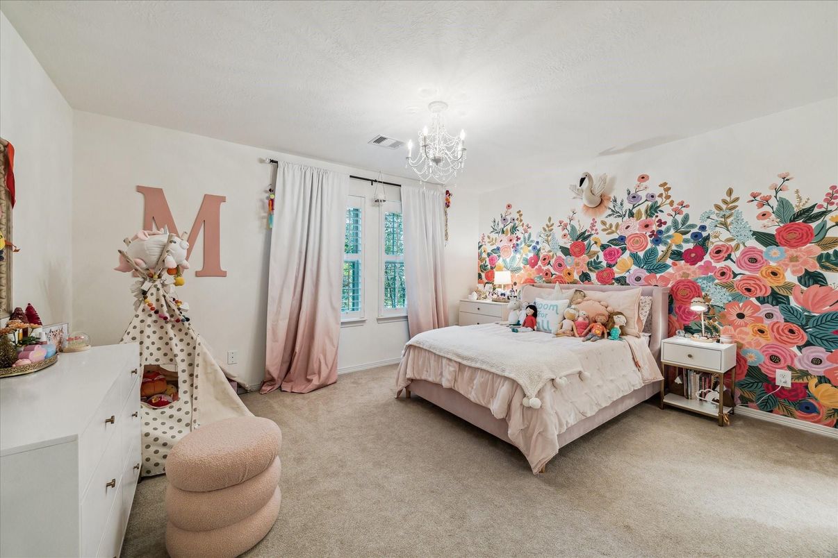Bedroom, Chandelier, Interior