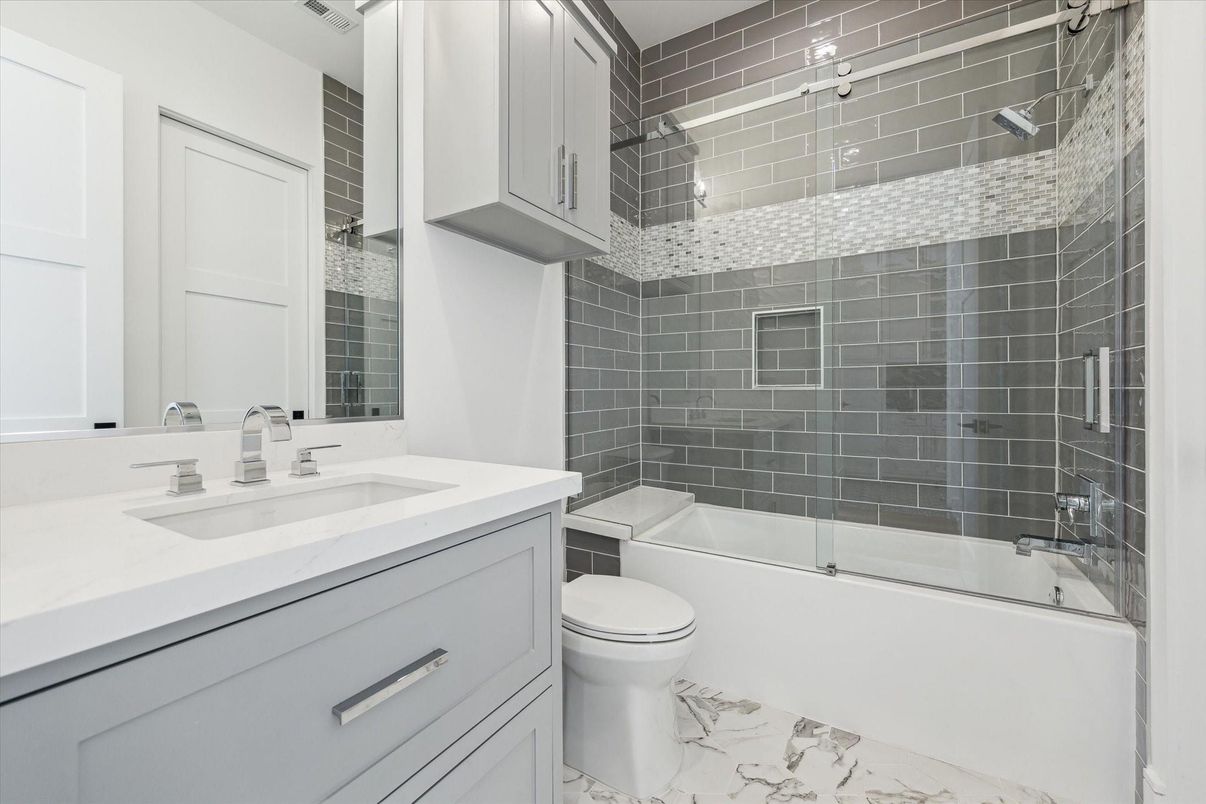 Bathroom, Glass Shower, Interior, Marble