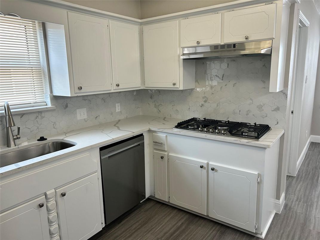 Interior, Kitchen, Marble Walls, Wood Texture Flooring