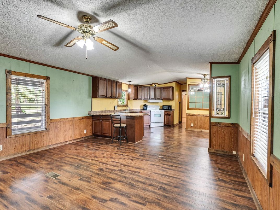 Interior, Kitchen, Wood Texture Flooring