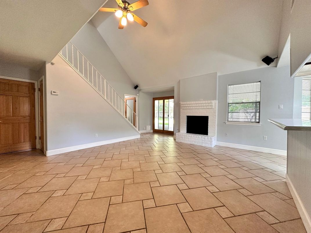 Empty room, Fireplace, Interior