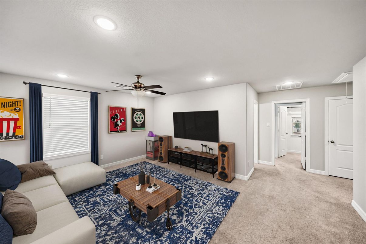 Interior, Living room, Recessed Lighting