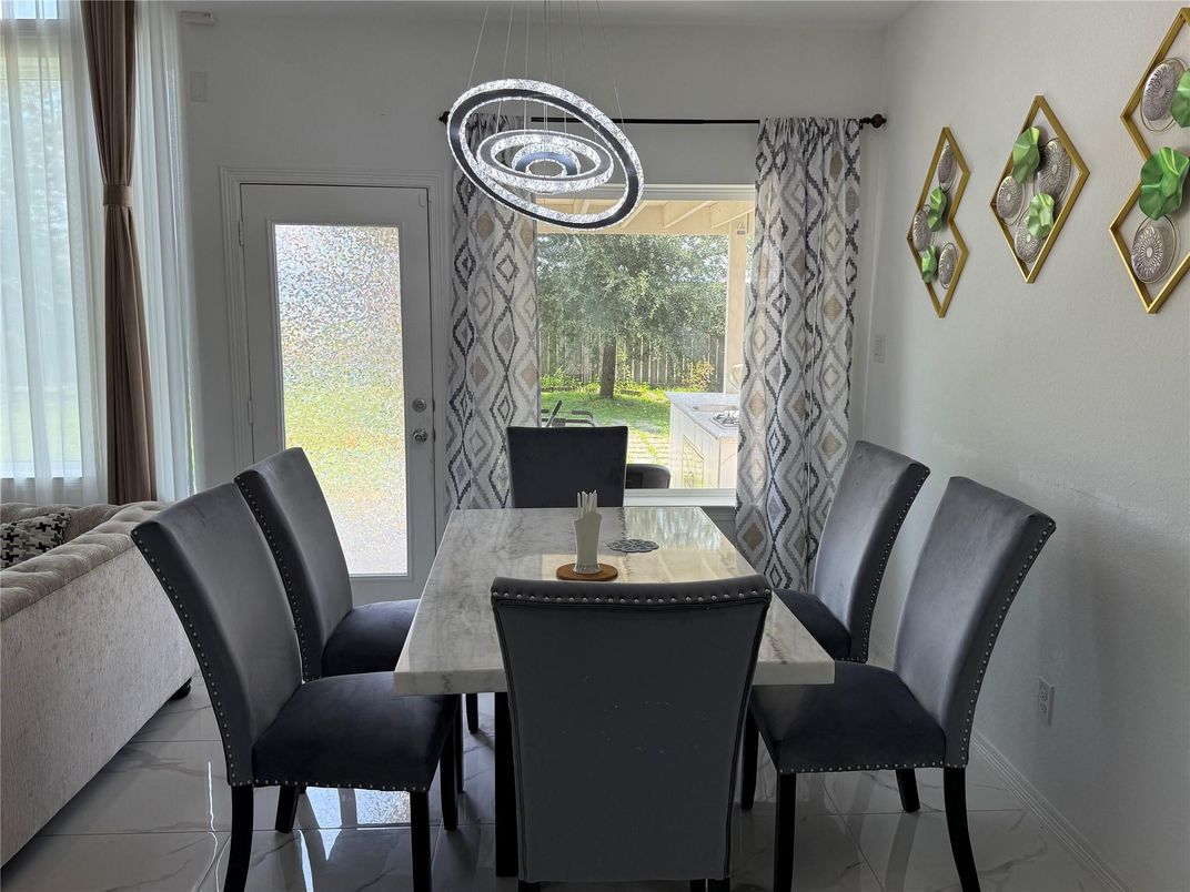 Dining room, Interior, Pendant Lights
