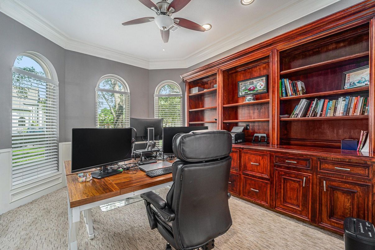 Home Office, Interior, Recessed Lighting