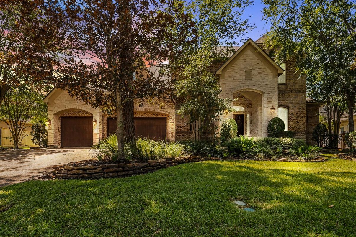 Attached, Backyard, Exterior, Facade, Brick Facade, Mediterranean