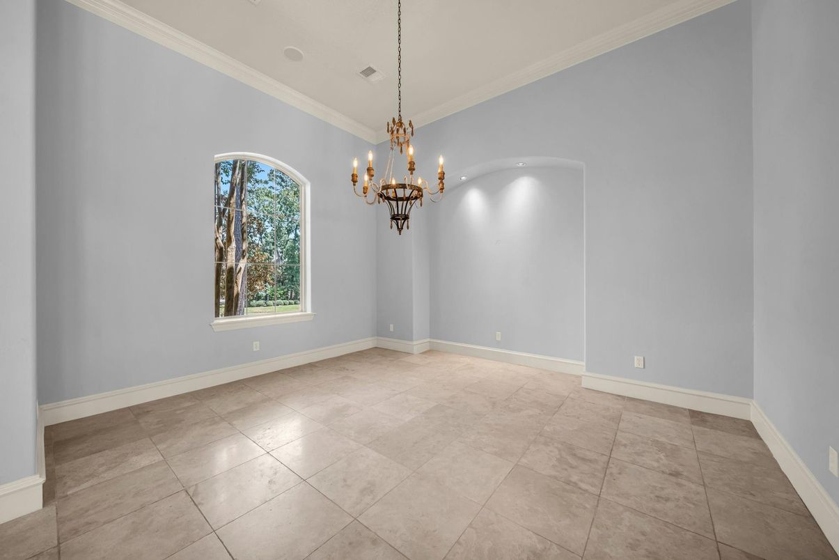 Chandelier, Empty room, Interior