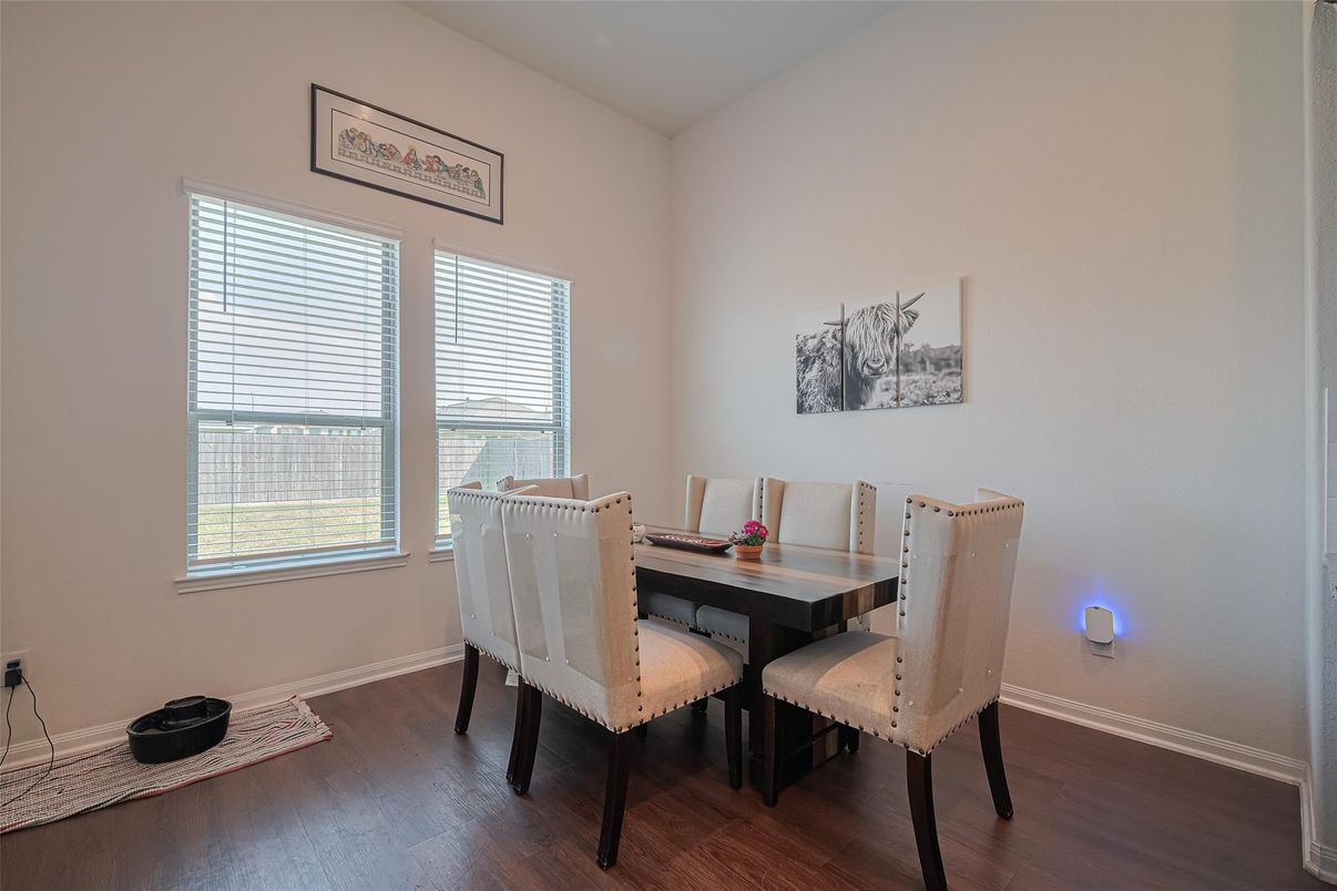Dining room, Interior, Wood Texture Flooring