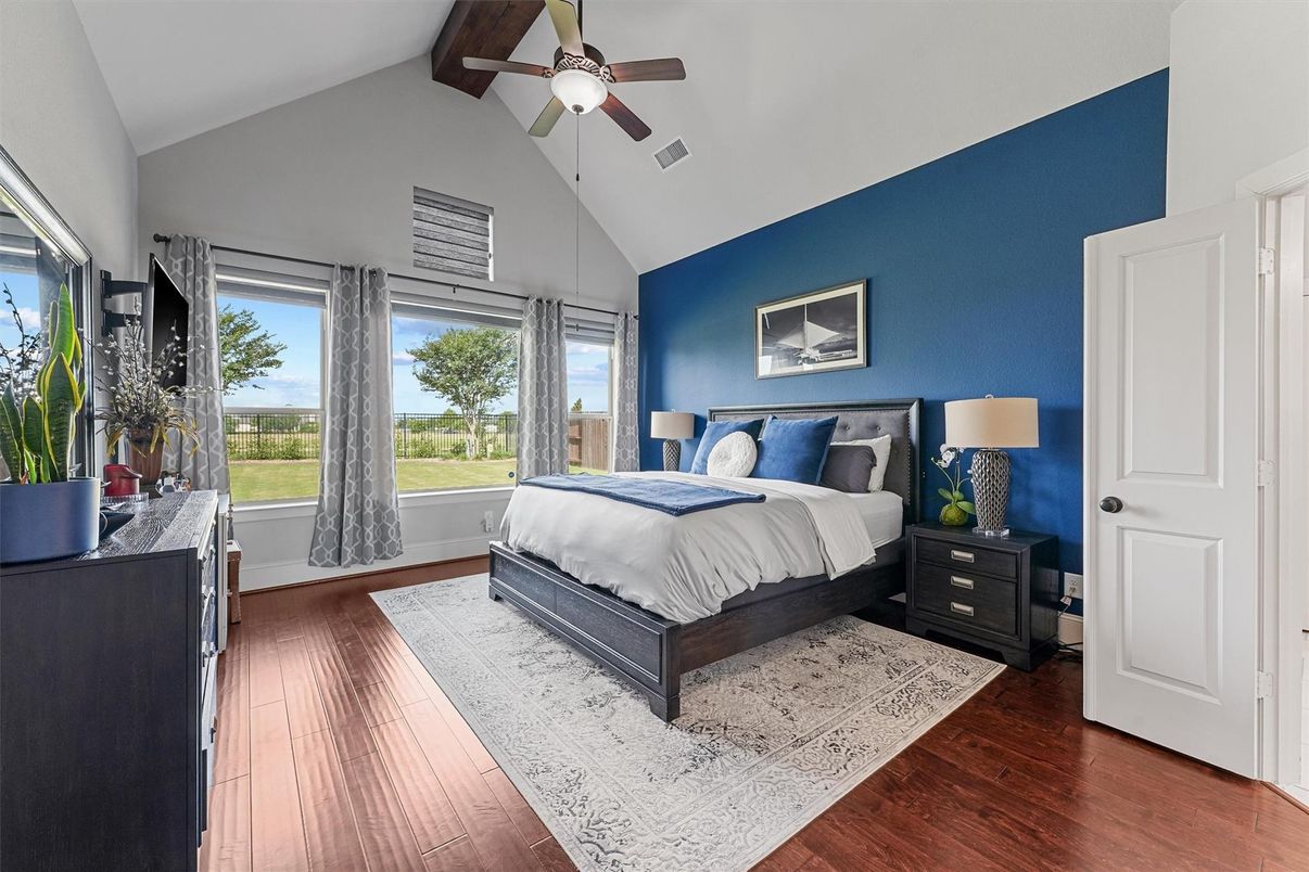 Bedroom, Interior, Wood Texture Flooring