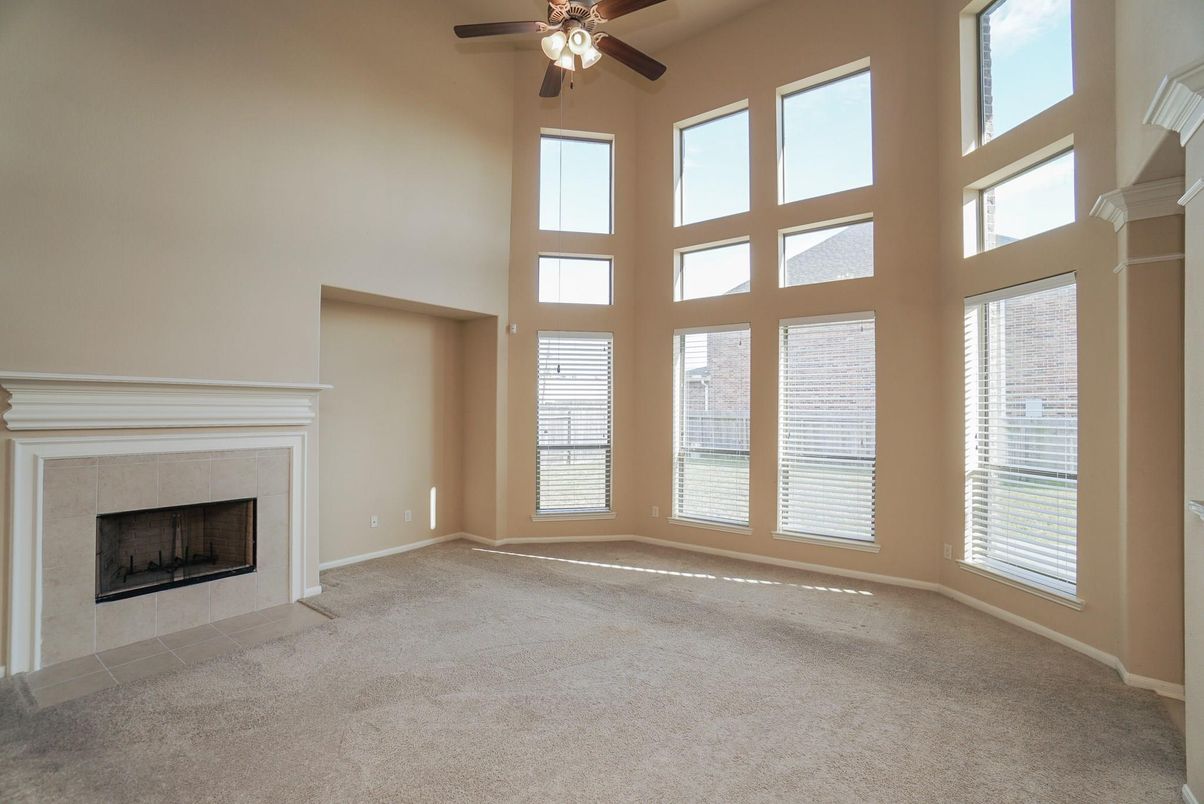 Empty room, Fireplace, Interior